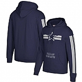 Dallas Cowboys Mitchell & Ness Three Stripe Pullover Hoodie Navy,baseball caps,new era cap wholesale,wholesale hats